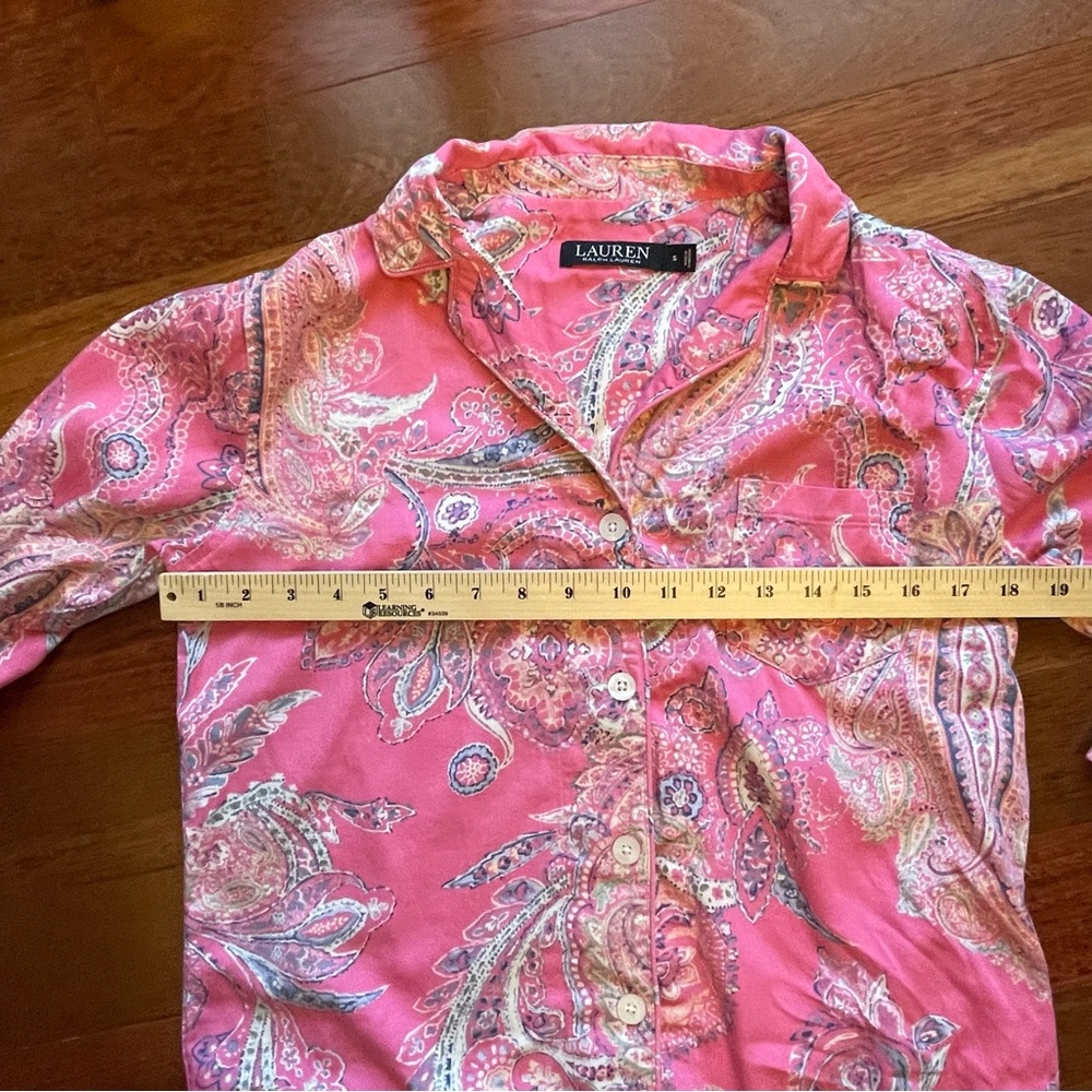 Ralph Lauren Pink Paisley Button Down Shirt - Picture 6 of 7